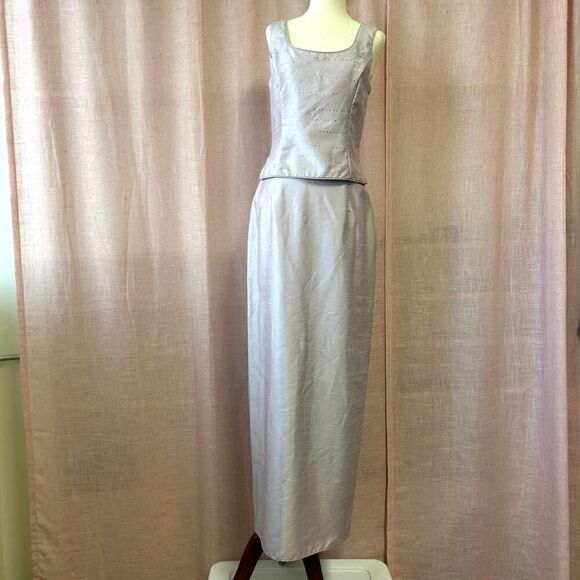 NWT Vintage Scott McClintock Light Purple 2 Piece Maxi Skirt & Top, Formal Prom - Picture 1 of 10